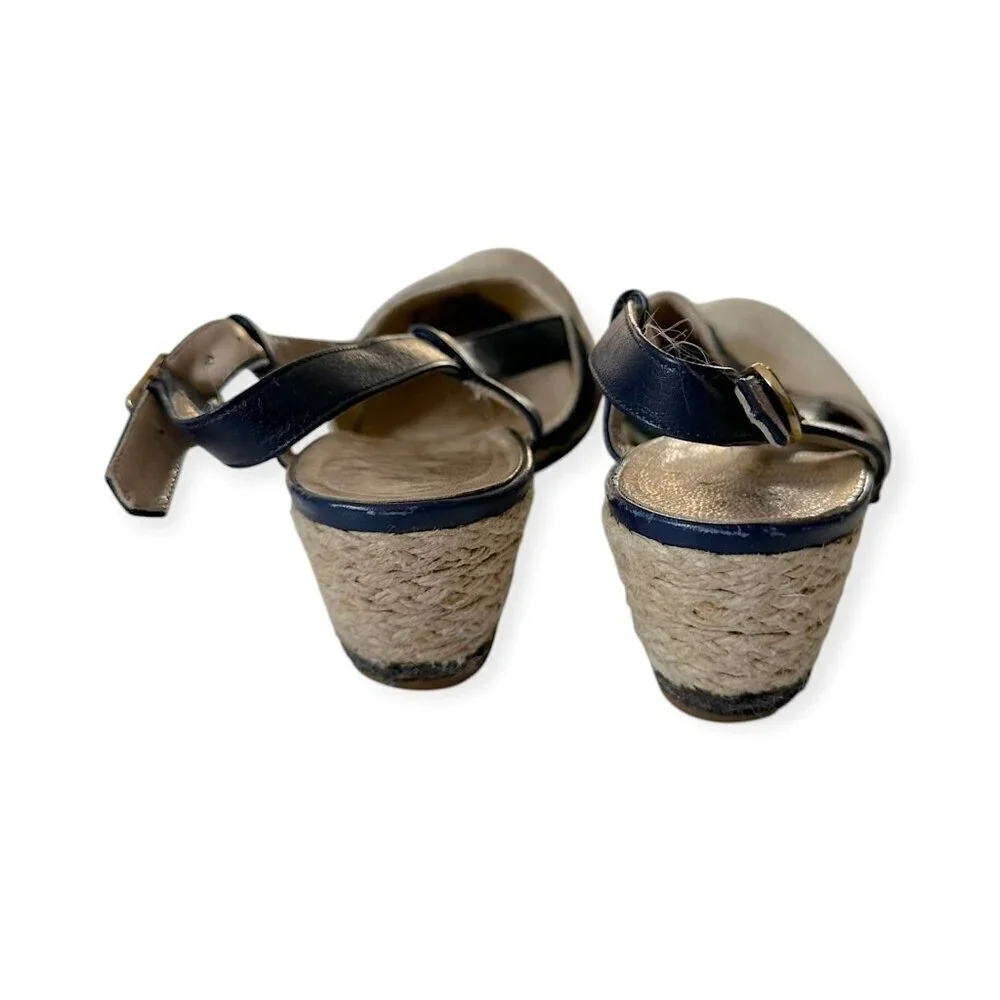 Vintage Salvatore Ferragamo Espadrille Wedge Sandals, Sie 7B, 80s-90s